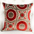 Plutus Brands Madeline Red and Brown Handmade Luxury Pillow, Warm Accent