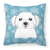 Carolines Treasures, Inc Winter Snowflake Dog Face Design Fabric Decorative Pillow, 14x14 Inches, Bright Durable