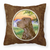 Carolines Treasures Portrait Artwork with Dog Brown Fabric Decorative Pillow, Brown, soft playful