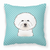 Checkerboard Print With Dog Fabric Decorative Pillow - 615872898060
