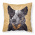 Carolines Treasures Wipe Your Paws Dog Art Fabric Decorative Pillow, 14x14 Inches, Polyester, bright comfy        