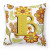 Caroline's Treasures Monogram Letter Floral Fabric Decorative Pillow, 14x14 Inches, colorful, bright