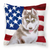 Patriotic With Dog Fabric Decorative Pillow - 652259221721