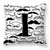 Carolines Treasures, Inc Monogram Letter Moustache Fabric Decorative Pillow, 14x14 Inches, Polyester