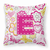 Monogram Letter Flowers and Butterflies Fabric Decorative Pillow - 615872976539