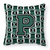 Caroline's Treasures Monogram Letter Football Fabric Decorative Pillow, 14 Inch, Polyester 