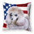 Patriotic With Dog Fabric Decorative Pillow - 652259221417