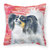 Dog With Love Stripes Fabric Decorative Pillow - 652259222209