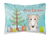Carolines Treasures Christmas Tree & Dog Fabric Pillow, 12x16 Inches, Durable Polyester Decorative Cushion