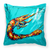 Caroline's Treasures Crab Painting Fabric Decorative Pillow, 14x14 Inches, Polyester, bright, colorful