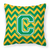 Letter Chevron Fabric Decorative Pillow - 638508320506