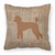 Carolines Treasures Dog Silhouette Burlap Fabric Decorative Pillow, 14x14 Inches  Cozy Couch Pillow