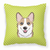 Dog Face Checkerboard Design Fabric Decorative Pillow - 615872897803
