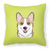 Dog Face Checkerboard Design Fabric Decorative Pillow - 615872897803