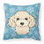 Carolines Treasures, Inc Winter Snowflake Dog Face Design Fabric Decorative Pillow, 14x14 Inches, Polyester, Durable