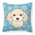 Carolines Treasures, Inc Winter Snowflake Dog Face Design Fabric Decorative Pillow, 14x14 Inches, Polyester, Durable