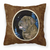 Starry Night Design with Dog Picture Fabric Decorative Pillow - 615872504886
