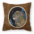 Starry Night Design with Dog Picture Fabric Decorative Pillow - 615872504886