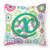 Carolines Treasures Monogram Letter Flowers Fabric Decorative Pillow