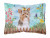 Spring Dog Art Canvas Fabric Decorative Pillow - 652259183319