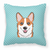 Dog Face Checkerboard Design Fabric Decorative Pillow - 615872896578