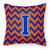 Carolines Treasures Monogram Letter Chevron Pillow, 14 Inches, Classic Polyester Home Accent