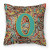 Carolines Treasures Monogram Letter Retro Tribal Alphabet Fabric Decorative Pillow, 14x14 Inches, Polyester, Soft