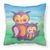 Owl Watercolor Fabric Decorative Pillow - 638508850720