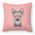 Dog Face Checkerboard Design Fabric Decorative Pillow - 615872896974