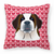 Dog With XOXO Hearts Fabric Decorative Pillow - 638508676986