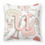 Caroline's Treasures Monogram Letter Love in Paris Pink Fabric Decorative Pillow, Pink, cheerful, cozy