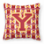 Monogram Letter Football Fabric Decorative Pillow - 638508323583