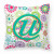 Carolines Treasures, Inc Monogram Letter Flowers Fabric Decorative Pillow