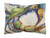Carolines Treasures Crab Painting Fabric Decorative Pillow, 12x16 Inches, Polyester, colorful, cheerful