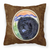 Portrait Artwork with Dog Brown Fabric Decorative Pillow - 615872503001