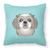 Dog Face Checkerboard Design Fabric Decorative Pillow - 615872896530