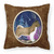 Starry Night Design with Dog Picture Fabric Decorative Pillow - 615872503988