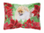 Poinsettas Dog Art Canvas Fabric Decorative Pillow - 652259193172