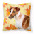 Dog With Fall Design Fabric Decorative Pillow - 652259223848