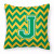 Letter Chevron Fabric Decorative Pillow - 638508320575