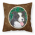 Portrait Artwork with Dog Brown Fabric Decorative Pillow - 615872502325