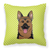 Caroline's Treasures Dog Face Checkerboard Design Fabric Decorative Pillow, Checkerboard Design, 14x14 Inches, soft, colorful