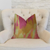Plutus Brands Electra Magenta Orange and Cream Handmade Luxury Pillow, Vibrant Hue