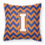 Letter Chevron Fabric Decorative Pillow - 638508320827