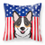 American Flag and Dog Fabric Decorative Pillow - 638508245519