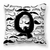 Carolines Treasures Monogram Letter Moustache Fabric Decorative Pillow, Fabric, 14x14 Inches