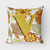 Carolines Treasures, Inc Letter Floral Mustard and Green Fabric Decorative Pillow, Mustard and Green, 18x18 Inches, Durable