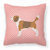Dog Profile Checkerboard Design Fabric Decorative Pillow - 638508510938