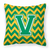 Letter Chevron Fabric Decorative Pillow - 638508320698