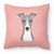 Caroline's Treasures Dog Face Checkerboard Design Fabric Decorative Pillow, 14x14 Inches, Polyester, colorful, comfy
